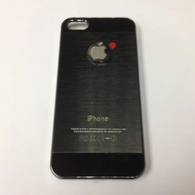 Лот: 3703626. Фото: 1. Чехол iPhone 5/5S Металл Черный... Чехлы, бамперы