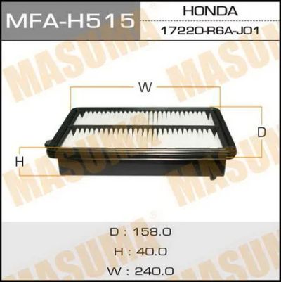 Лот: 18584491. Фото: 1. Воздушный фильтр lhd masuma honda... Расходные материалы