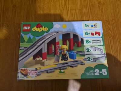 Лот: 16388212. Фото: 1. Lego Duplo Железнодорожный мост... Конструкторы