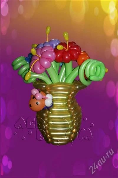 Лот: 2576020. Фото: 1. Ваза "Елена" цветы из возушных... Другое (ручная работа)