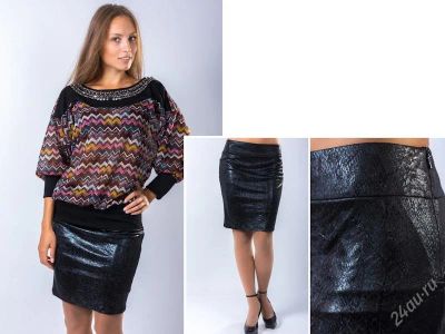 Лот: 2359259. Фото: 1. Классная юбочка!Эффект "кожа змеи... Юбки
