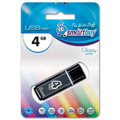 Лот: 6813817. Фото: 1. USB флеш-диск Smart Buy 4GB Glossy... USB-флеш карты