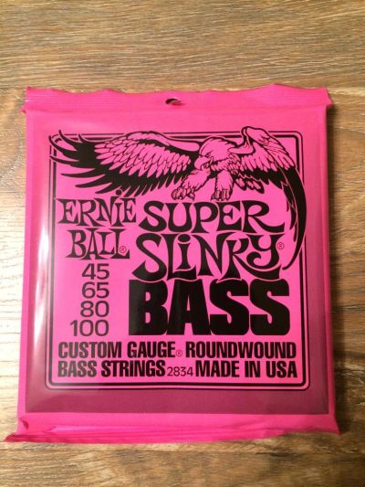 Лот: 4675556. Фото: 1. Ernie Ball Super Slinky Bass 45-100... Аксессуары, комплектующие