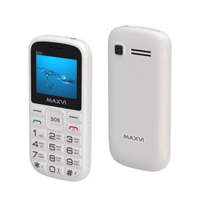 Лот: 25021402. Фото: 1. Сотовый Maxvi B201 White 2sim... Кнопочные мобильные телефоны