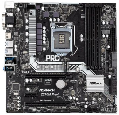 Лот: 9020538. Фото: 1. Материнская плата ASRock Z270M... Материнские платы