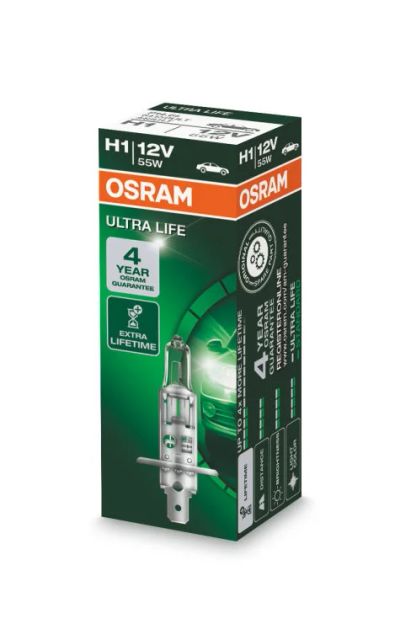 Лот: 11304749. Фото: 1. Osram H1 Ultra Life 64150ULT. Оптика и освещение