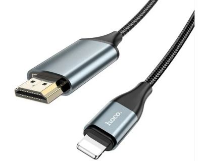 Лот: 18556220. Фото: 1. Кабель HDMI - Lightning Hoco UA15... Дата-кабели, переходники