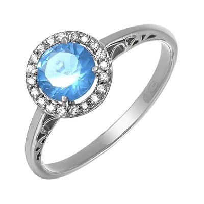 Лот: 23799423. Фото: 1. Серебряное кольцо с ювелирным... Кольца, перстни