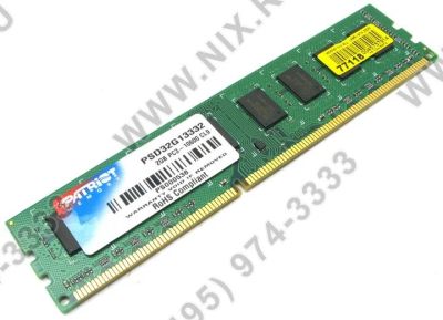 Лот: 4562129. Фото: 1. Patriot DDR-III DIMM 2Gb PC3-10600... Оперативная память