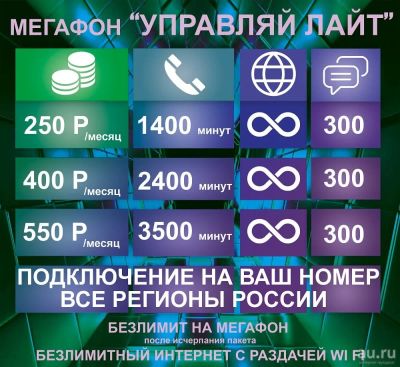 Лот: 18200981. Фото: 1. Тариф на Мегафон управляй лайт... SIM-карты, телефонные номера