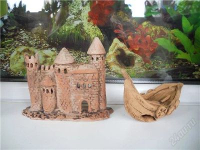 Лот: 921607. Фото: 1. Замок + лодка. Грунты, украшения, наполнения