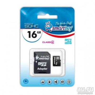 Лот: 14291771. Фото: 1. Карта памяти microSDHC SmartBuy... Карты памяти