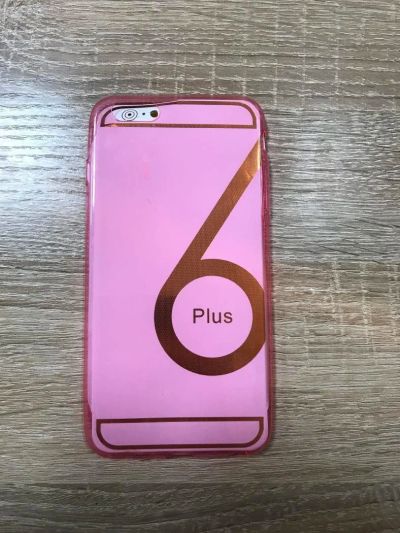 Лот: 9893824. Фото: 1. Чехол Iphone 6+/6S+ Розовый-Оранжевый. Чехлы, бамперы