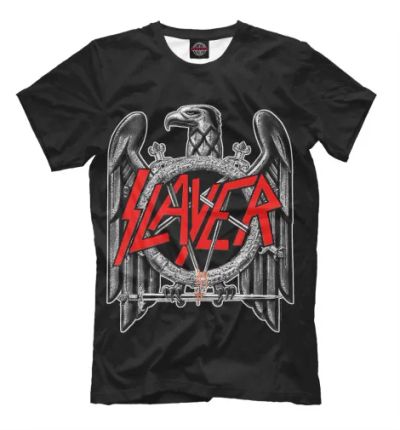 Лот: 23602727. Фото: 1. Мужская футболка Slayer. Футболки, поло