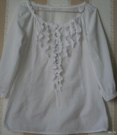 Лот: 13228684. Фото: 1. Блузка, белый, хлопок, Tatuum... Блузы, рубашки