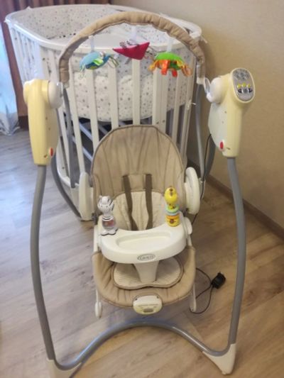 Лот: 12788823. Фото: 1. Детская качеля Graco Swing n bounce. Ходунки, прыгунки, качели