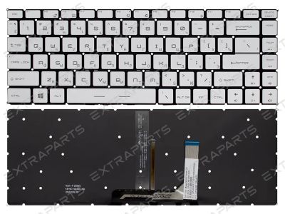 Лот: 23552183. Фото: 1. Клавиатура для MSI PS42 8RB серебряная... Клавиатуры для ноутбуков