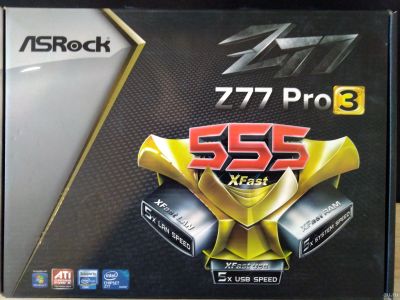 Лот: 13317054. Фото: 1. Материнская плата ASRock Z77 Pro3... Материнские платы