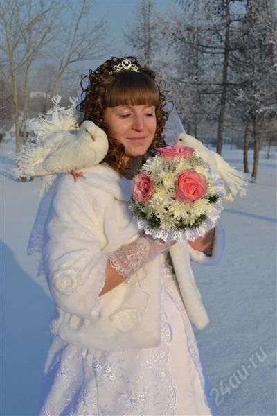 Лот: 2172170. Фото: 1. шубка свадебная. Другое (свадебная мода)