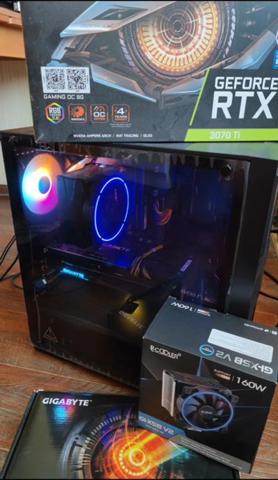 Лот: 19838861. Фото: 1. Игровой пк новый ryzen 5 5600x... Игровые приставки, консоли