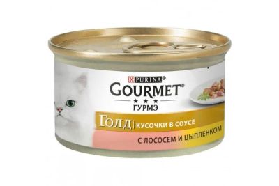Лот: 15055908. Фото: 1. (Гурме) Gold Цыпленок/Лосось кусочки... Корма