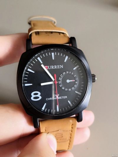 Лот: 15320566. Фото: 1. Часы Curren aviator - черные. Оригинальные наручные часы