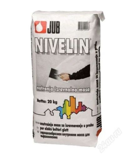 Лот: 1230966. Фото: 1. Нивелин 20кг (Nivelin.Финишная... Смеси, шпатлевки, цемент