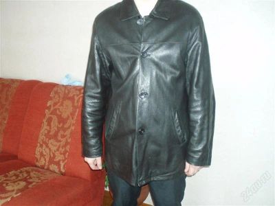 Лот: 817665. Фото: 1. Куртка кожанная. Верхняя одежда