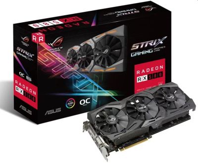 Лот: 10039273. Фото: 1. ASUS Radeon RX 580 ROG-STRIX-RX580-O8G-Gaming... Видеокарты