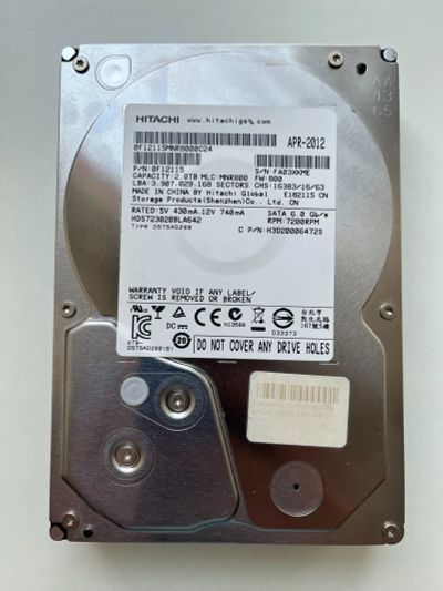 Лот: 19987922. Фото: 1. Жесткий диск HDD Hitachi 2Tb SATA-III... Жёсткие диски (HDD)