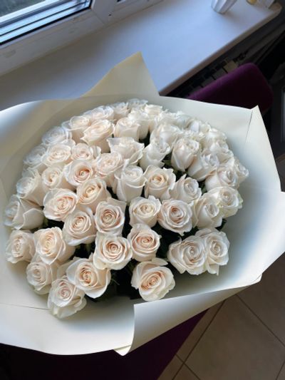 Лот: 2995829. Фото: 1. Букет из 51 розы 8000 рублей. Свежие цветы