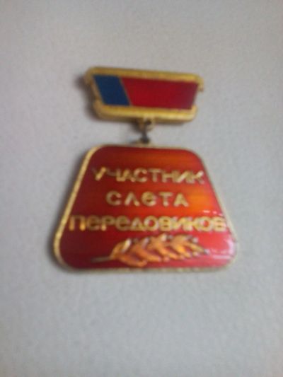 Лот: 15989683. Фото: 1. Медаль Участник Слета передовиков... Другое (значки, медали, жетоны)