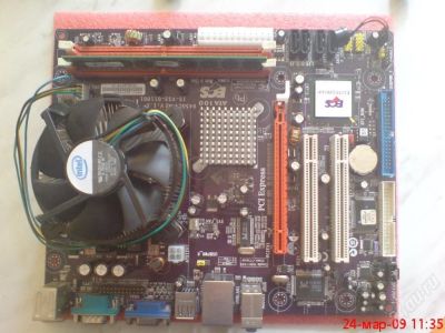 Лот: 34472. Фото: 1. Мать LGA775 + проц E2180 + DDR2-1024Mb. Красноярск