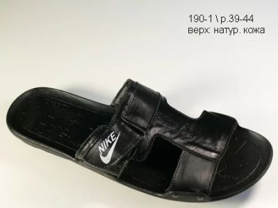 Лот: 4227902. Фото: 1. сланцы кожа 39 размер Крепкие... Шлепанцы, сланцы