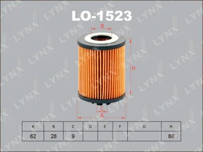 Лот: 13357088. Фото: 1. Lynx LO-1523 Масляный фильтр. Расходные материалы