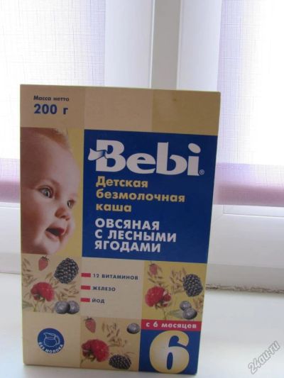 Лот: 5736780. Фото: 1. Bebi овсяная каша с 6 месяцев. Детское питание