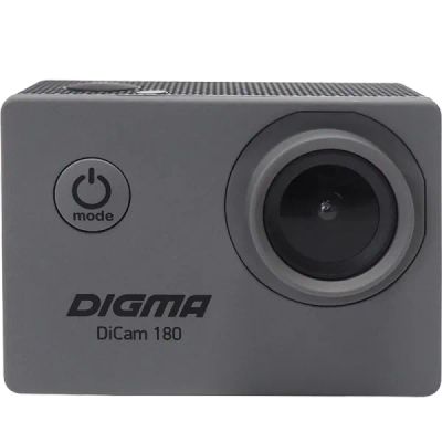 Лот: 22220261. Фото: 1. Экшн-камера Digma DiCam 180 серая. Экшн камеры