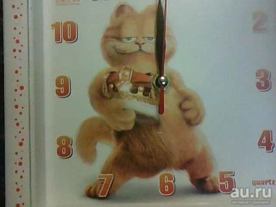 Лот: 9712226. Фото: 1. Часы. " Кот Гарттфилд." Настенные... Часы настенные, настольные