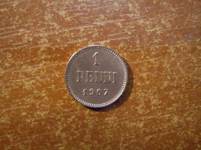 Лот: 25800707. Фото: 1. 1 пенни 1907г Финляндия, Николай... Европа