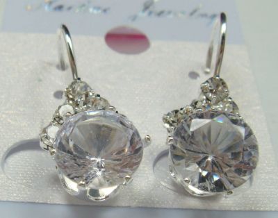 Лот: 3854922. Фото: 1. Изящные серьги. Чешский хрусталь... Серьги, каффы