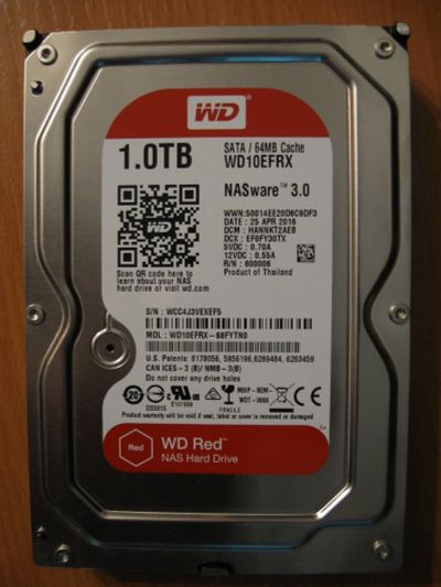 Лот: 12231572. Фото: 1. Western Digital WD Red 1 TB (WD10EFRX... Жёсткие диски (HDD)