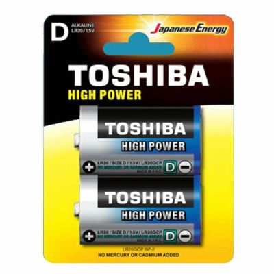 Лот: 25794951. Фото: 1. Батарейка Toshiba LR20/2BL High... Батарейки, аккумуляторы, элементы питания