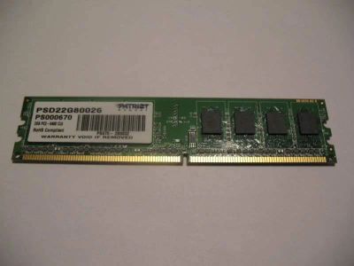 Лот: 10812161. Фото: 1. Память: Patriot 2GB DDR2 PC2-6400... Оперативная память