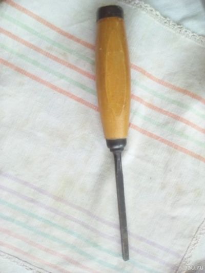 Лот: 13877613. Фото: 1. Долото с деревянной ручкой (СССР... Ручной инструмент