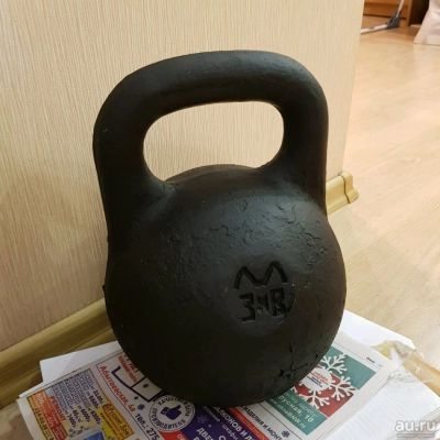 Лот: 10605393. Фото: 1. Гиря чугунная 32 кг / гантели... Гири