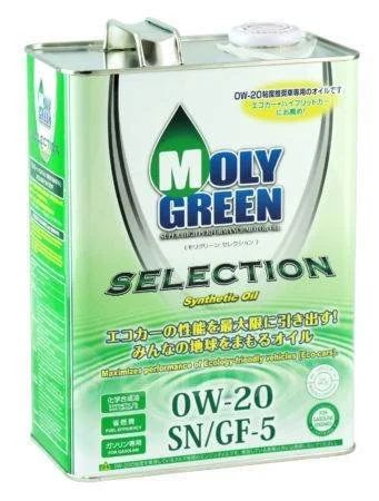 Лот: 10831311. Фото: 1. Moly Green Selection 0W20 SN/GF-5... Масла, жидкости