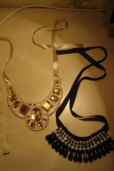 Лот: 3519469. Фото: 1. Офигенный воротничок с камнями... Бусы