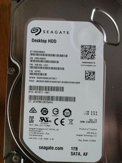 Лот: 10506785. Фото: 1. 1 ТБ Жесткий диск Seagate Barracuda... Жёсткие диски (HDD)