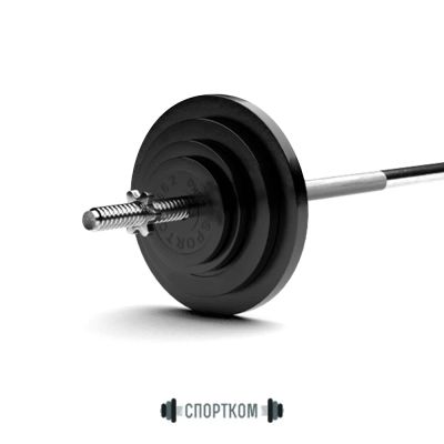 Лот: 22395033. Фото: 1. Штанга обрезиненная Sportcom 45кг. Штанги, блины