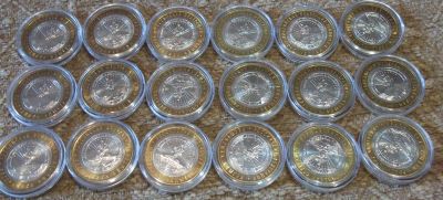 Лот: 23694669. Фото: 1. 10 рублей Адыгея ммд (18 шт). Россия после 1991 года